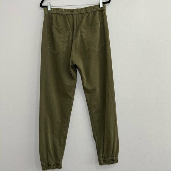 Rag & Bone Womens Denim Joggers Size 29 Olive Green High Rise Button Fly Tapered - Picture 5 of 9